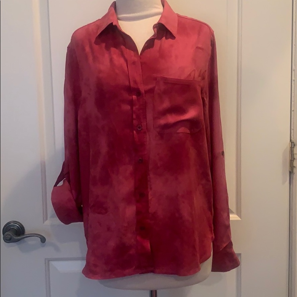 Magenta tie-dye shirt